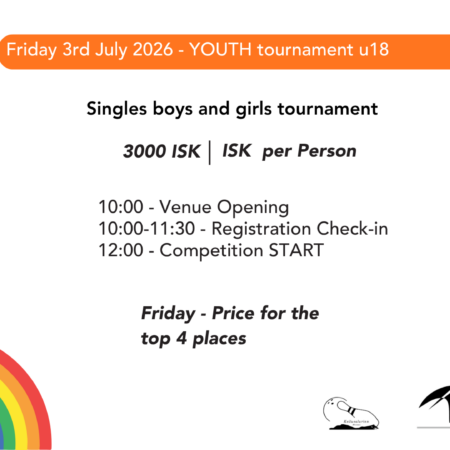 Föstudagur U18 Opin flokkur skráning /Friday Youth - Open - Tournament - Registration